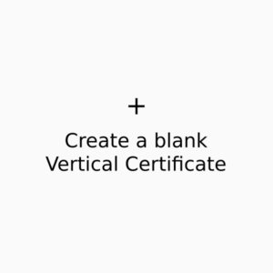 Créez et imprimez en ligne la conception de votre certificat vertical