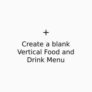 Cree e imprima su diseño de menú vertical de comida y bebida en línea