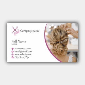 Hairdresser, Scissors, Purple, White Business Card (90x50mm)