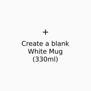 Izveidojiet un izdrukājiet savu baltās krūzes (330 ml) dizainu tiešsaistē