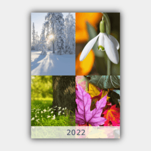 Four Seasons, Winter, Spring, Summer, Autumn A3 Vertical  2022 Wall Calendar