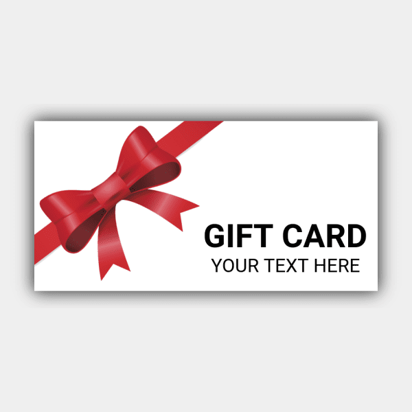 Tied Bow, Red, Black, White Gift Card