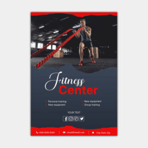 Centro de Fitness, Linhas Vermelhas, Branco, Vermelho, Cartaz Fotográfico