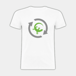 Chameleon, Rounder Arrows, Grey, Green, Men's T-shirt