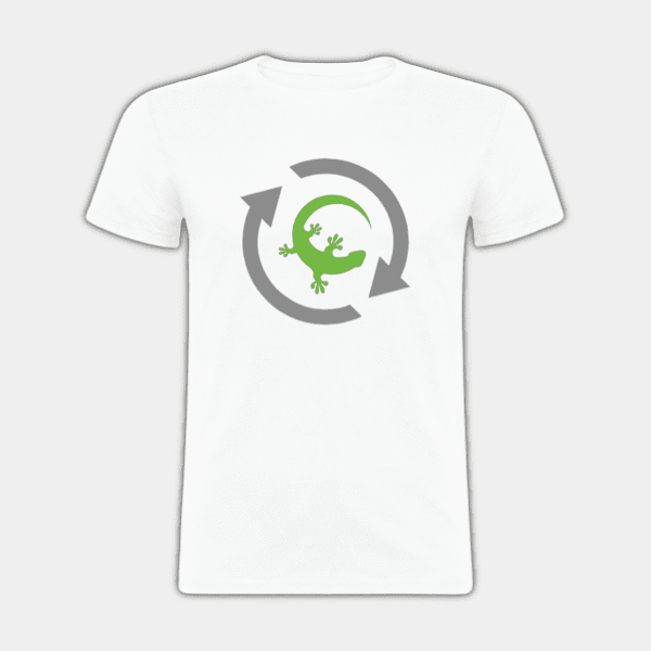 Chameleon, Rounder Arrows, Grey, Green, Children’s T-shirt #1