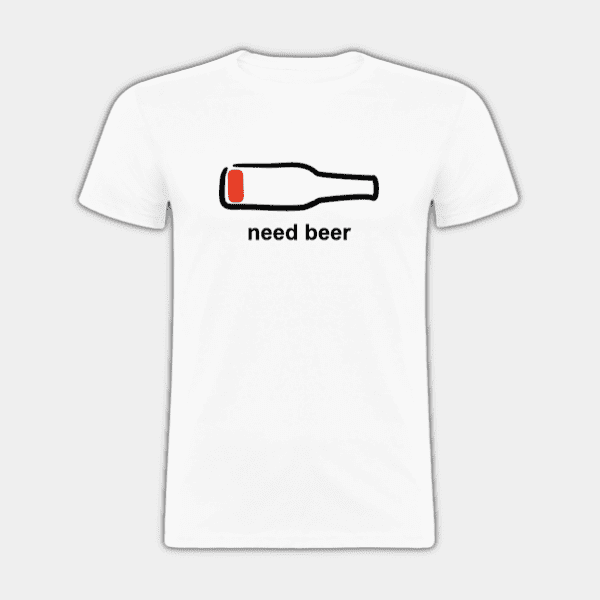 Koszulka męska Need Beer, czarno-pomarańczowa #1