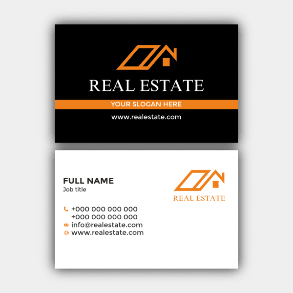 Real Estate, Violet, White Business Card (85x55mm)