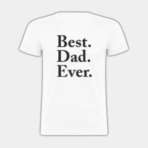 Koszulka męska Best Dad Ever, czarno-biała