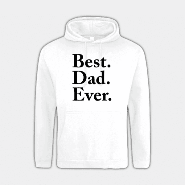 Best Dad Ever, Black and White, Men’s Hoodie #1