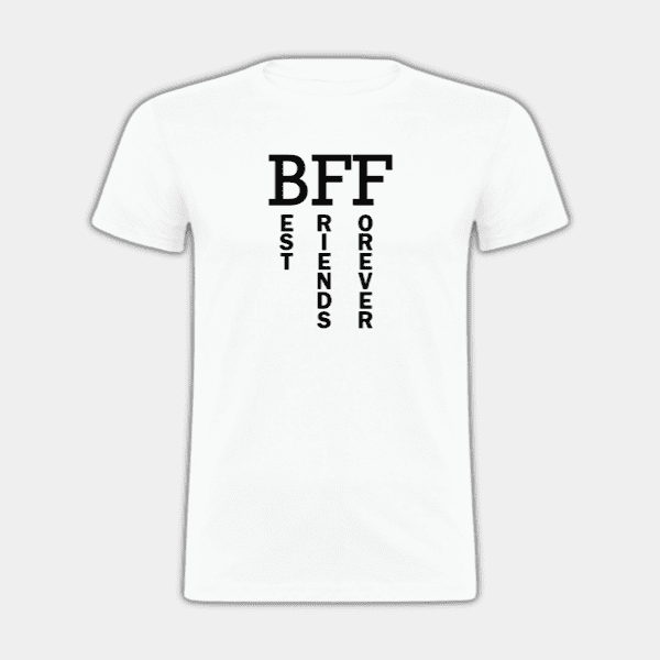 Best Friend Forever, vaaka- ja pystysuora teksti, musta, miesten t-paita #1