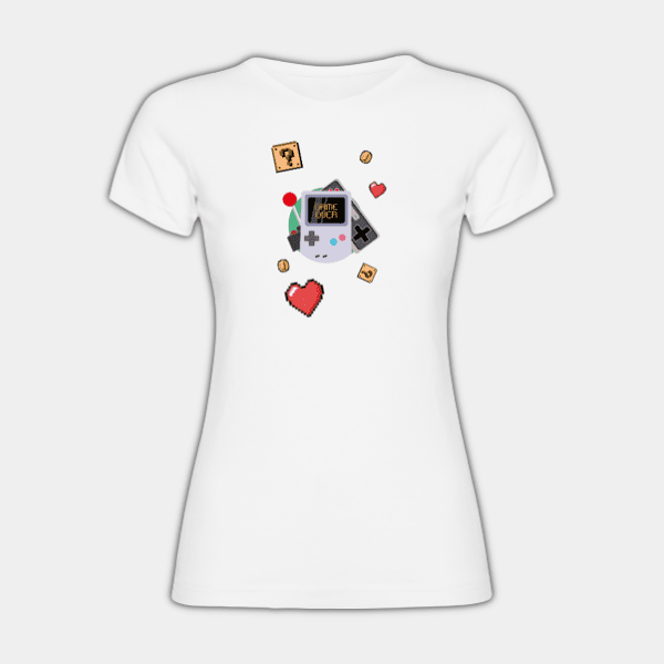 Game Over, Gaming Icons, Multicolored, Women’s T-shirt #1