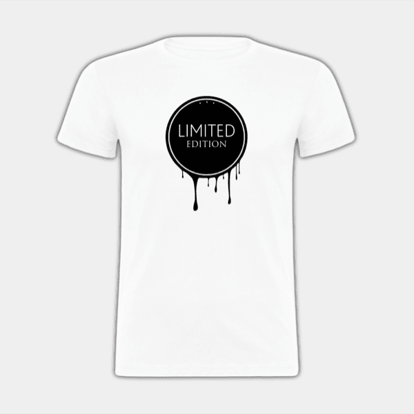 Limited Edition, Dripping Circle, Black and White, Men's T-shirt #1