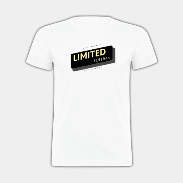 Edición limitada, etiqueta con sombra, negro, blanco, amarillo, camiseta para niños #1