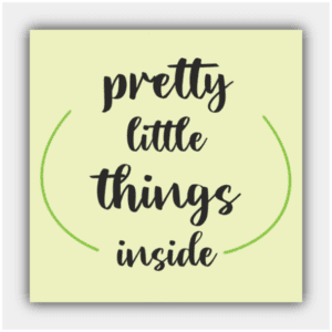 Pretty Things Inside, Rounded Lines, Rectangle Sticker