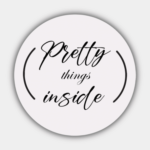 Pretty Things Inside, Rounded Lines, Circle Sticker