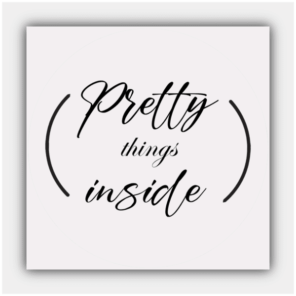 Pretty Things Inside, Rounded Lines, Rectangle Sticker