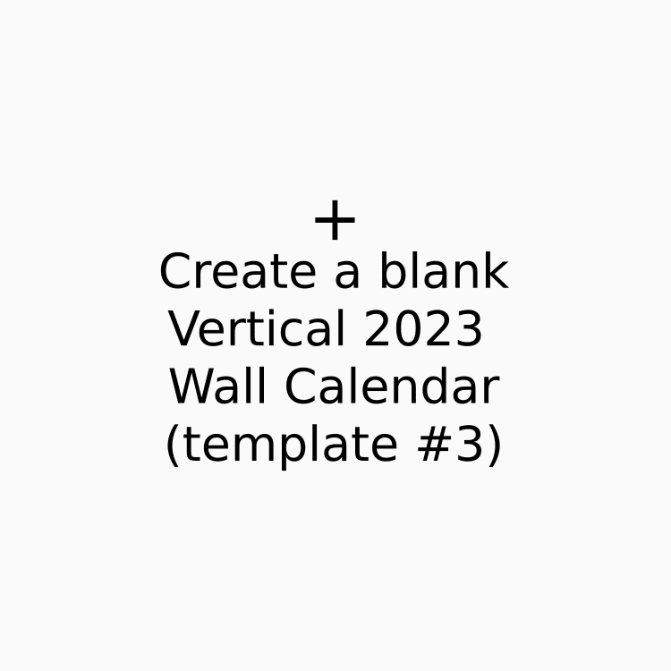 Gestalten und drucken Sie Ihren vertikalen Wandkalender 2023 online (Vorlage #3) #1