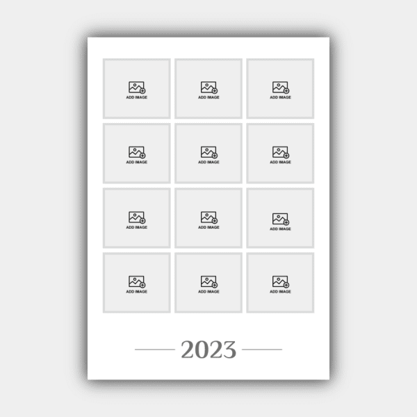 Create and Print Your A3 Vertical 2023 Wall Calendar Design Online (template #2) #2