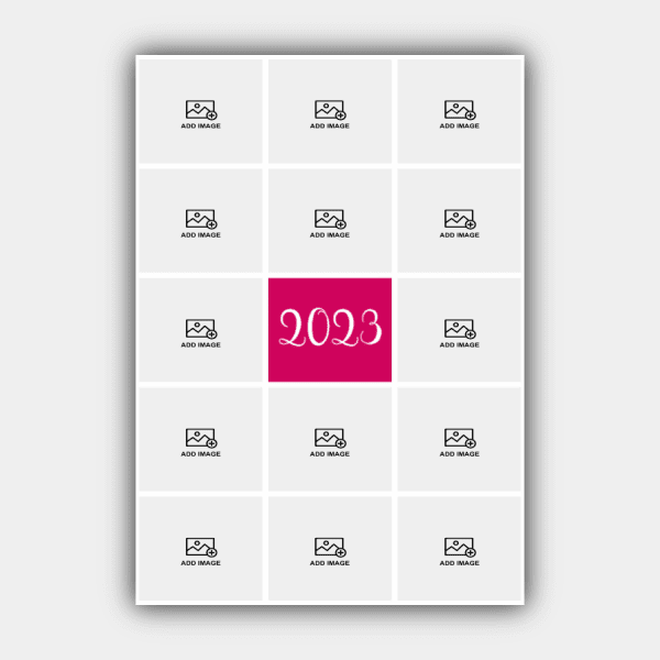 Créez et imprimez le design de votre calendrier mural vertical 2023 en ligne (modèle n° 3) #1