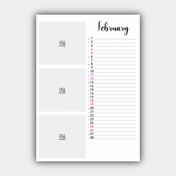 Create and Print Your A3 Vertical 2023 Wall Calendar Design Online (template #3) #4