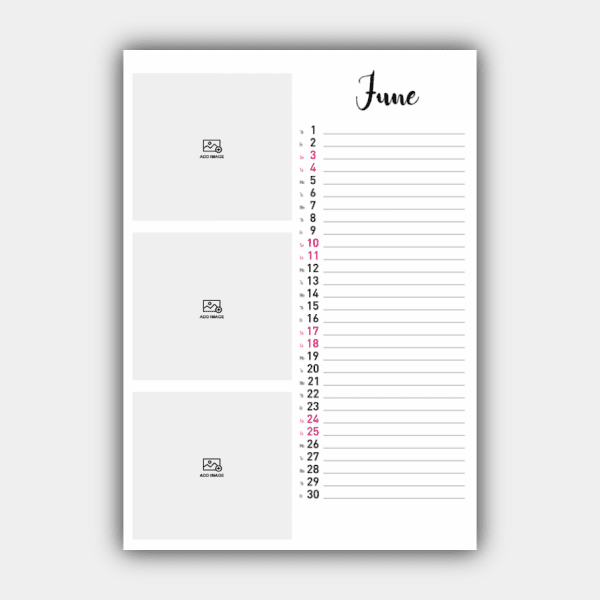 Create and Print Your A3 Vertical 2023 Wall Calendar Design Online (template #3) #8