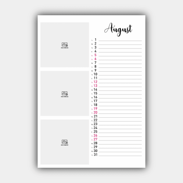 Create and Print Your A3 Vertical 2023 Wall Calendar Design Online (template #3) #10