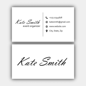 Организатор мероприятий, минималистичный, черно-белый, визитная карточка (90x50 мм)