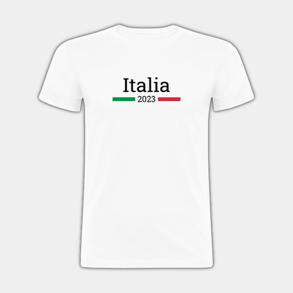 Italia 2023, Italiens flagga, grön, vit, röd, svart, T-shirt för män #1