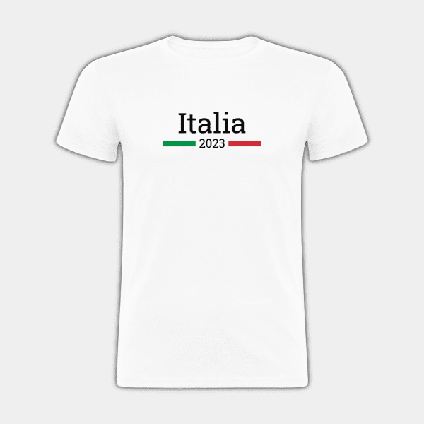 Italia 2023, drapeau de l'Italie, vert, blanc, rouge, noir, T-shirt hommes #1