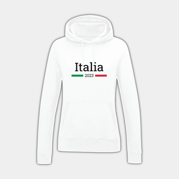 Italia 2023, Drapeau de l'Italie, Vert, Blanc, Rouge, Noir, Hoodie pour femmes #1