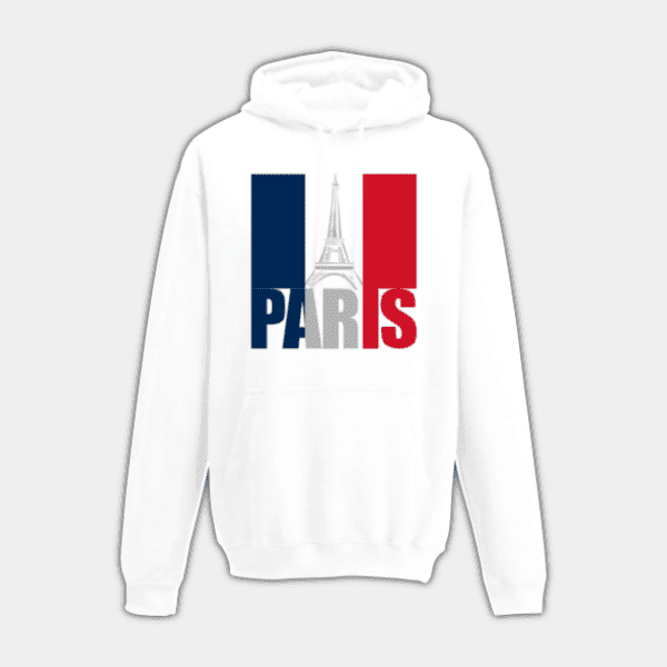 Париж, Эйфелева башня, флаг Франции, синий, красный, белый, детская толстовка #1
