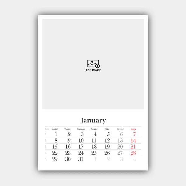 Создайте и распечатайте онлайн дизайн вертикального английского настенного календаря на 2024 год (шаблон №2) #2