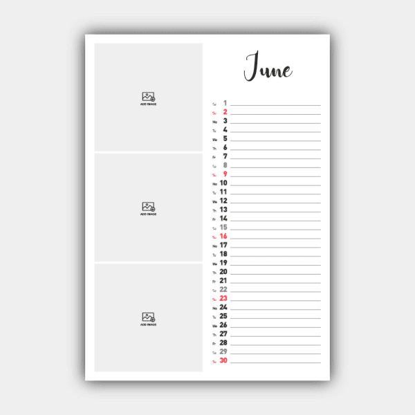 Create and Print Your Vertical 2024 English Wall Calendar Design Online (template #3) #7