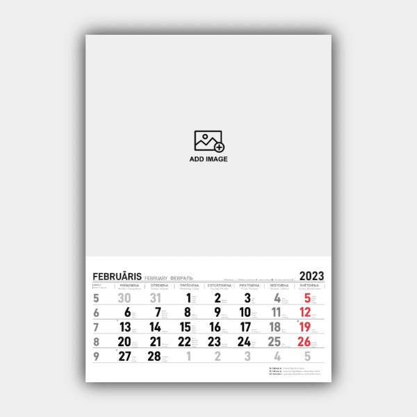 Create and Print Your A3 Vertical 2023 Wall Calendar Design Online (template #4) #3