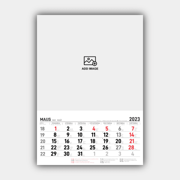 Create and Print Your Vertical 2023 Wall Calendar Design Online (template #4) #5