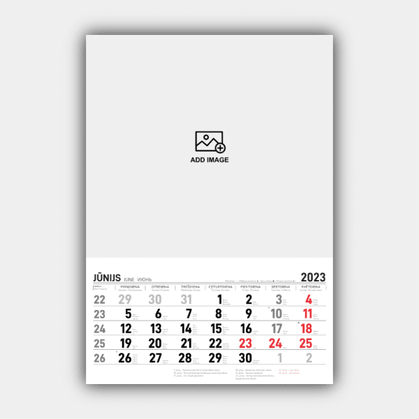 Create and Print Your Vertical 2023 Wall Calendar Design Online (template #4) #6