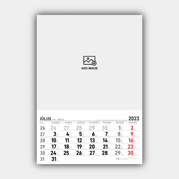 Create and Print Your Vertical 2023 Wall Calendar Design Online (template #4) #7