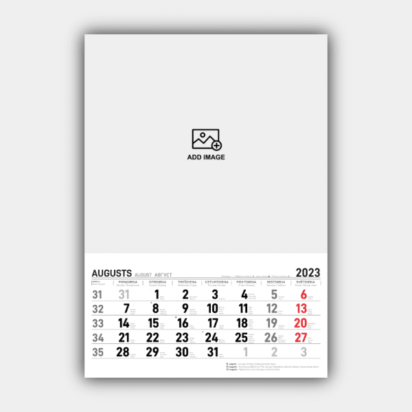 Create and Print Your A3 Vertical 2023 Wall Calendar Design Online (template #4) #9