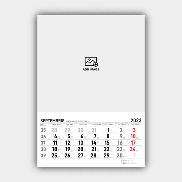 Create and Print Your Vertical 2023 Wall Calendar Design Online (template #4) #9