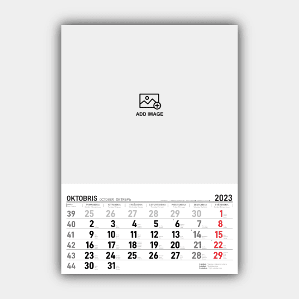 Create and Print Your A3 Vertical 2023 Wall Calendar Design Online (template #4) #11