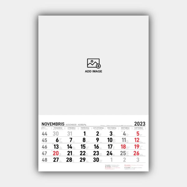 Create and Print Your A3 Vertical 2023 Wall Calendar Design Online (template #4) #12
