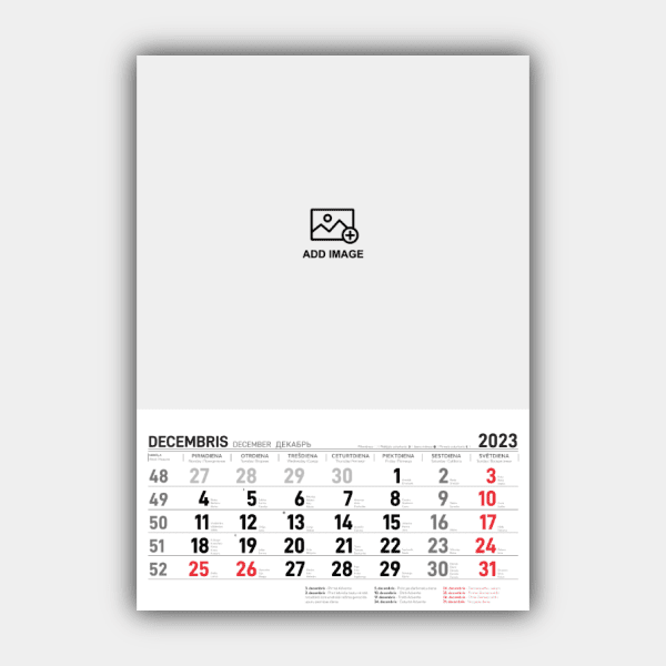 Create and Print Your A3 Vertical 2023 Wall Calendar Design Online (template #4) #13