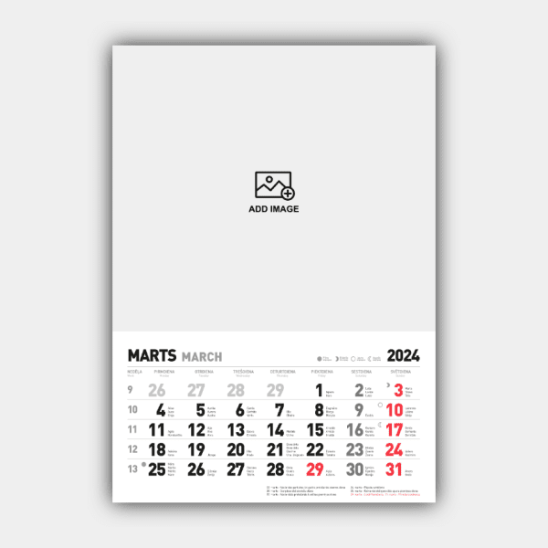 Создать и распечатать вертикальный дизайн латвийского настенного календаря на 2024 год онлайн (шаблон №4) #3