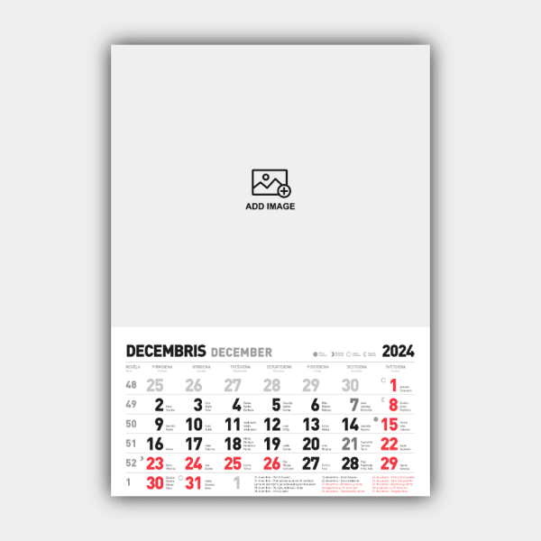 Stwórz i wydrukuj swój pionowy łotewski kalendarz ścienny 2024 online (szablon #4) #12
