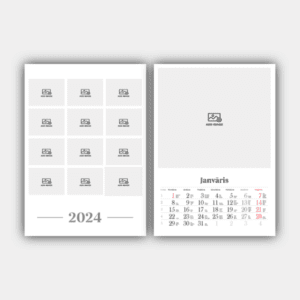 Opret og print dit lodrette 2024 lettiske vægkalenderdesign online (skabelon #2)