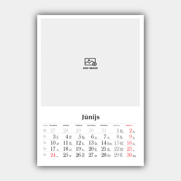 Создать и распечатать вертикальный дизайн латвийского настенного календаря на 2024 год онлайн (шаблон №2) #7