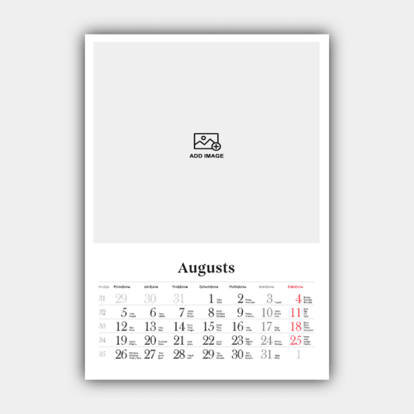 Создать и распечатать вертикальный дизайн латвийского настенного календаря на 2024 год онлайн (шаблон №2) #9