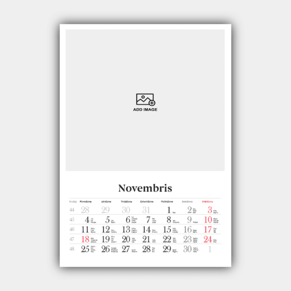 Stwórz i wydrukuj online swój pionowy łotewski kalendarz ścienny na 2024 rok (szablon nr 2) #12