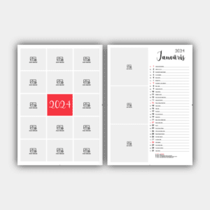 Создать и распечатать вертикальный дизайн латвийского настенного календаря на 2024 год онлайн (шаблон №3)