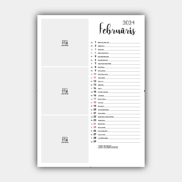 Create and Print Your Vertical 2024 Latvian Wall Calendar Design Online (template #3) #3